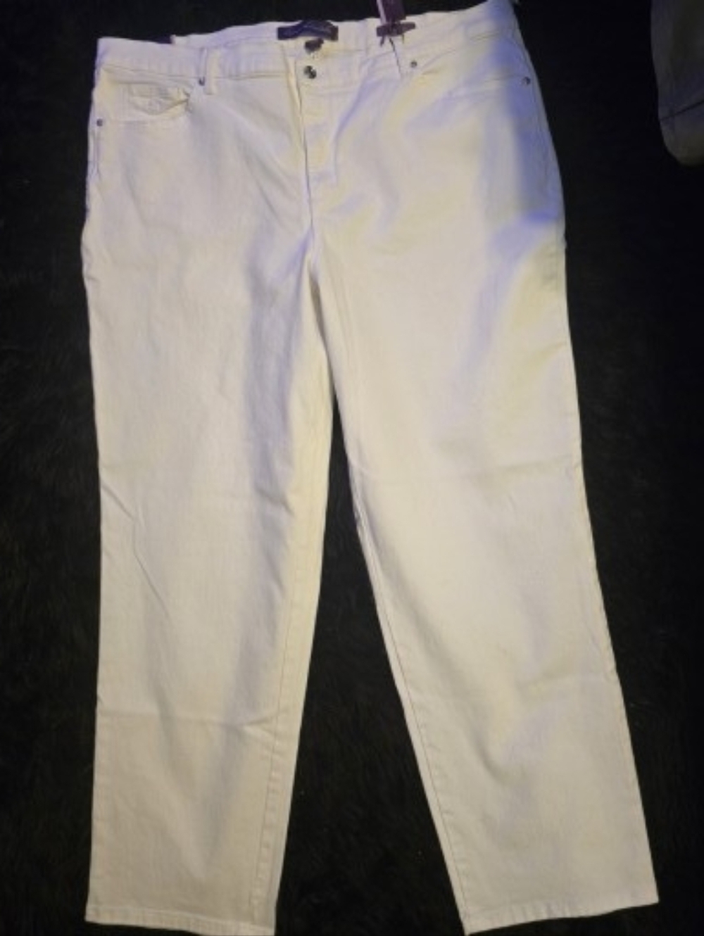 (BNWT)Gloria Vanderbilt Amanda Jeans Size 20W White Tapered Leg Classic Rise